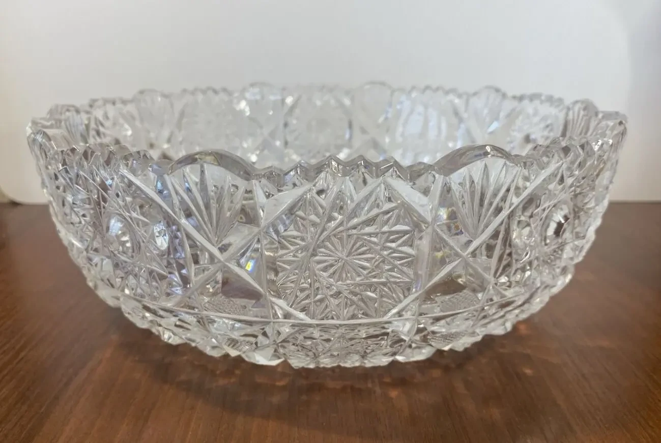 Сухарница хрусталь 26 см ссср 3