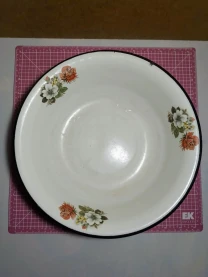 Миска металл эмалированный сталь 30 см 1, 2 л белый, цветы