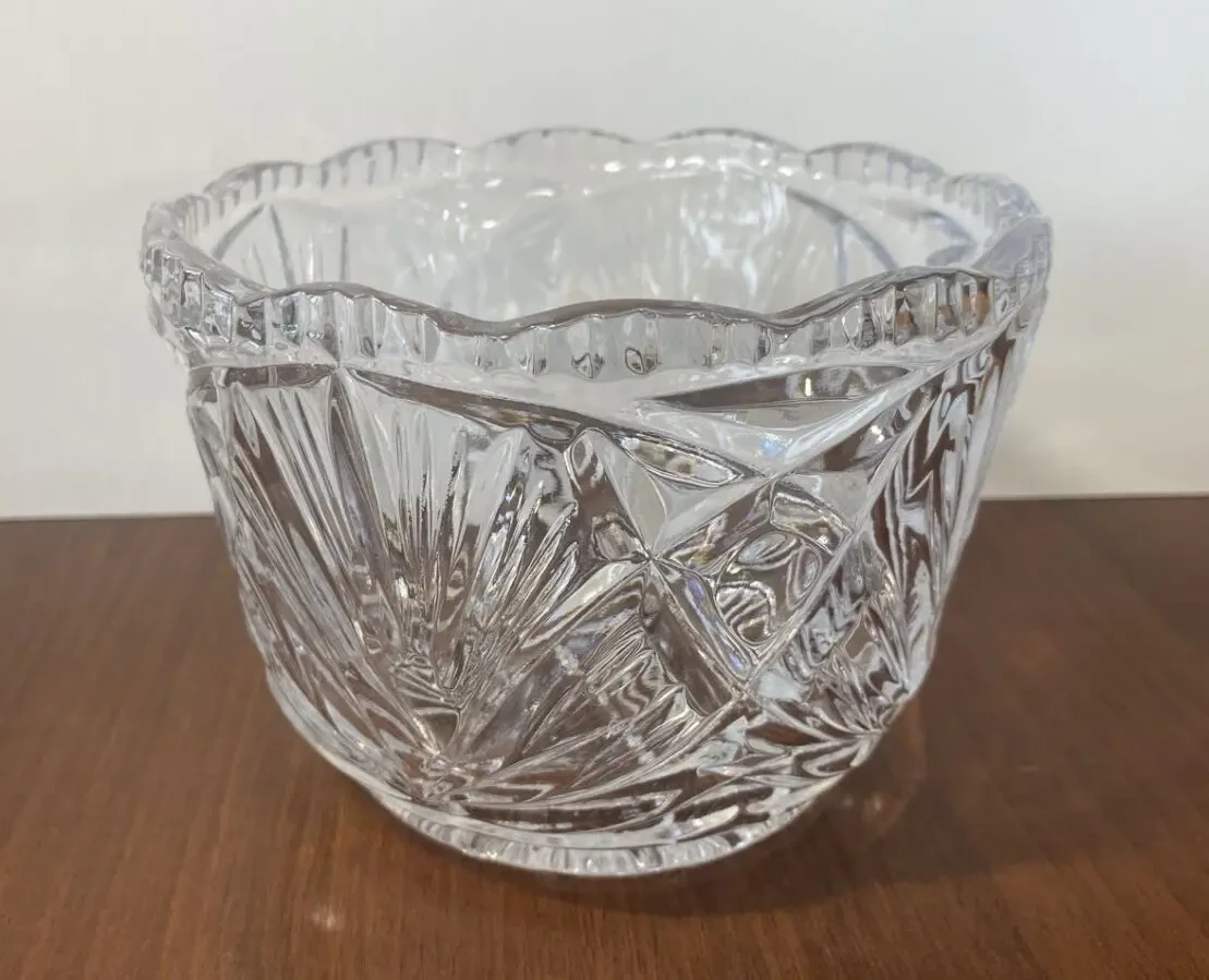 Конфетница круглая хрусталь 15 см ссср 3