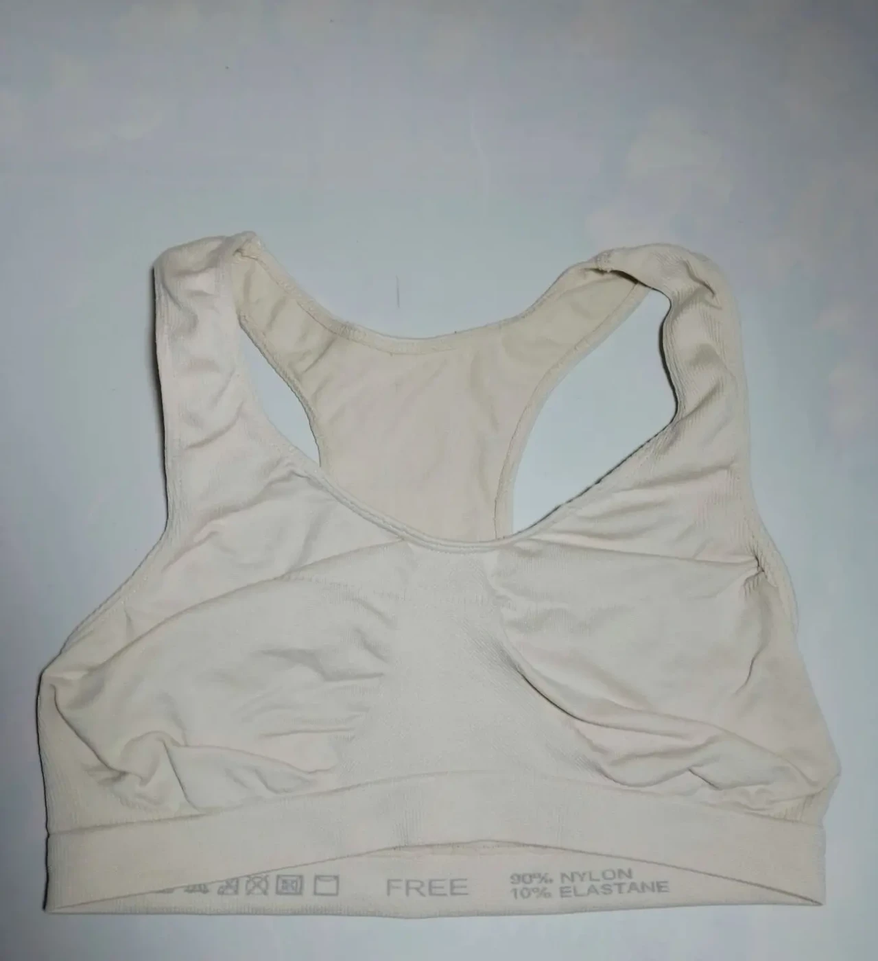 Майка бельевая топ трикотаж нюд бежевая иксС, девочке подростку ог 85