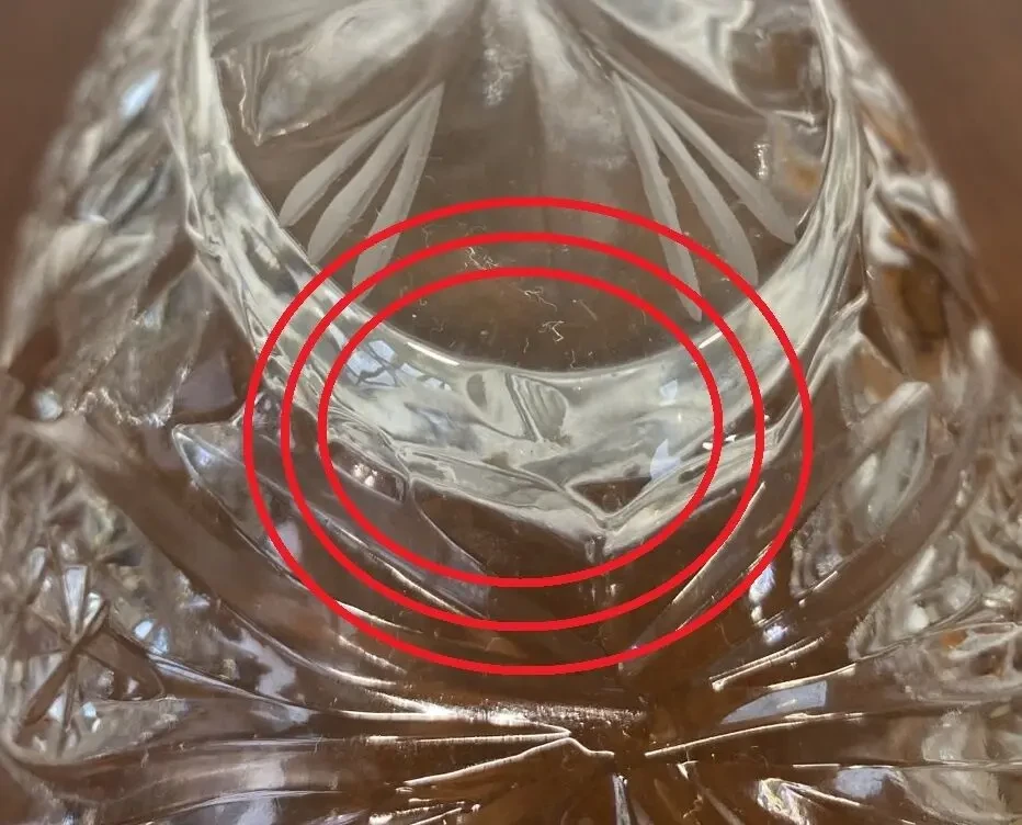 Ваза Ладья с зубцами хрусталь 26 см ссср 8