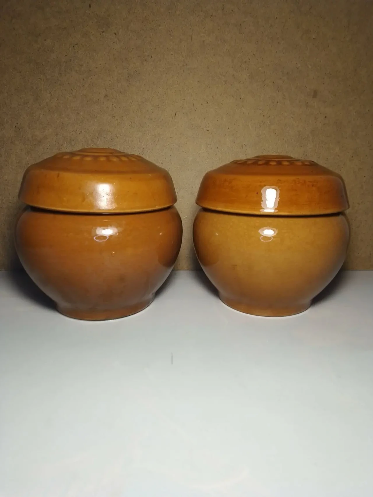 Горшочек для запекания с крышкой оранжевая глина керамика набор