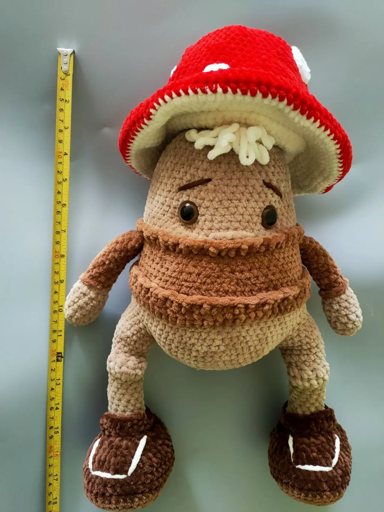 Іграшка  м'яка в'язана Грибочок  48 см велика ручна робота 3