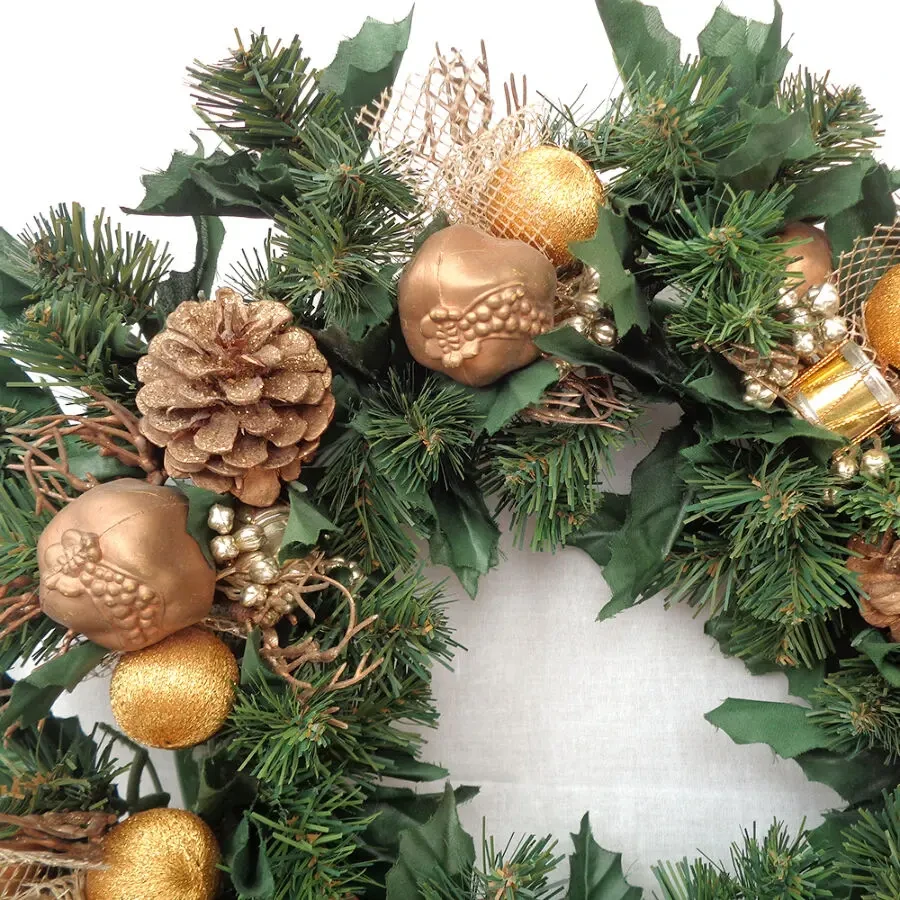 Новогодний веночек украшение рождественский декор різдвяна прикраса 6