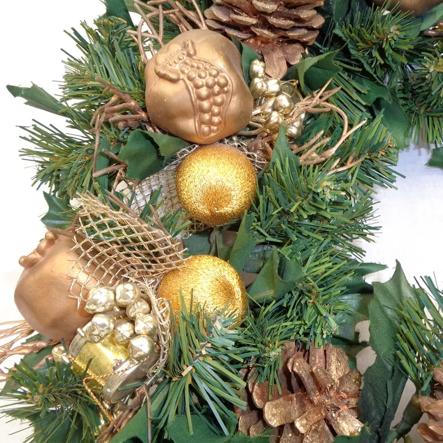 Новогодний веночек украшение рождественский декор різдвяна прикраса 5