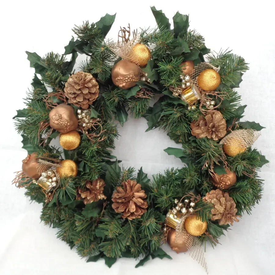 Новогодний веночек украшение рождественский декор різдвяна прикраса