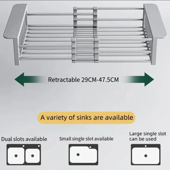 Полочка розкладна в раковину 6