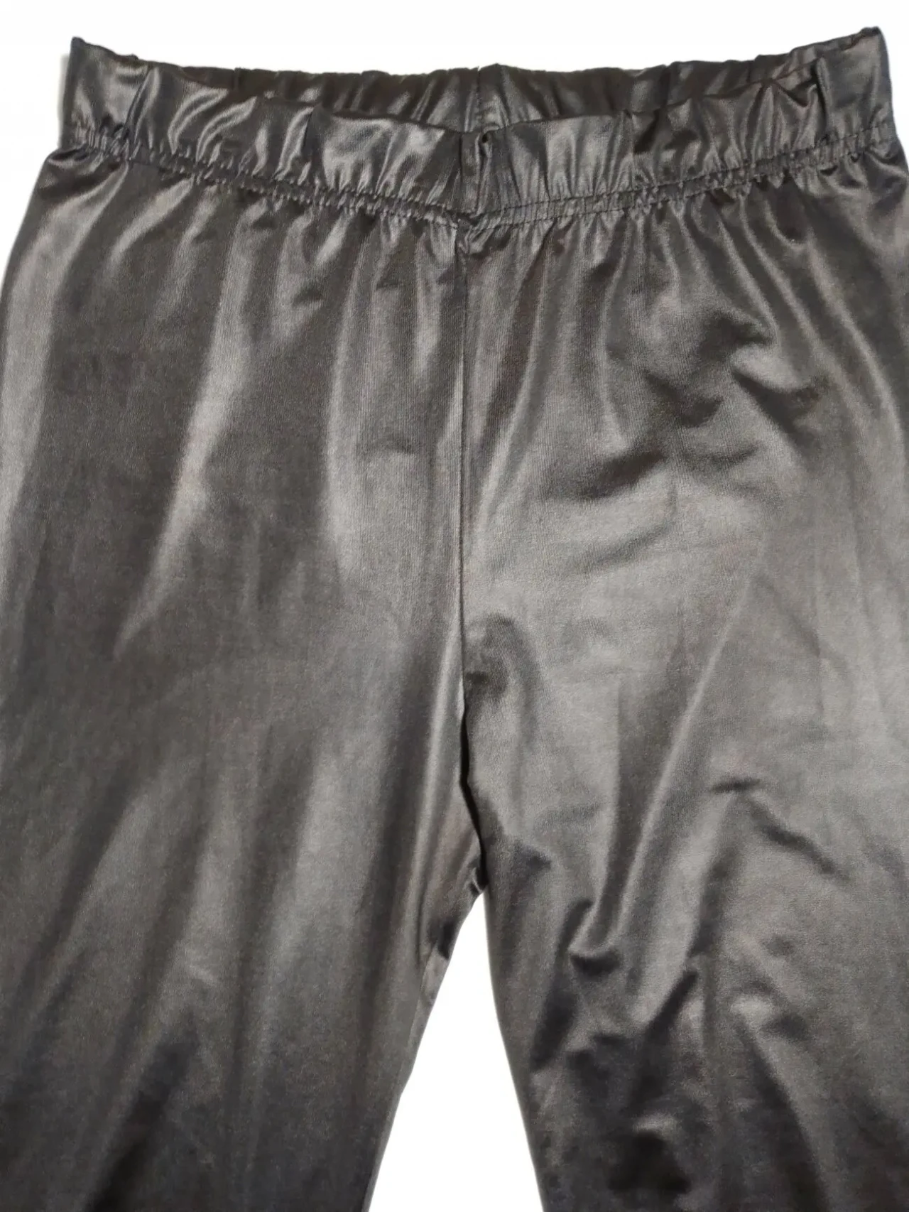 Лосины черные ткань глянцевое напыление м 12, вискоза мягкие, Grand Ua 5