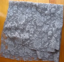 Ткань гипюр коричневый розы стрейч и белый клетка ажур 2 отреза на хм