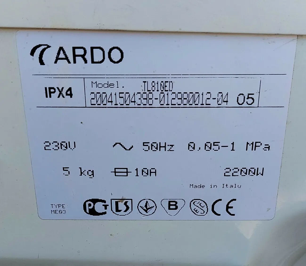 Пралка ARDO, 5кг, Італія 8