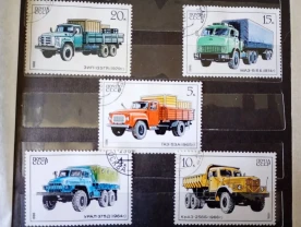 Марки - грузовые автомобили. Почта СССР 1986 год.