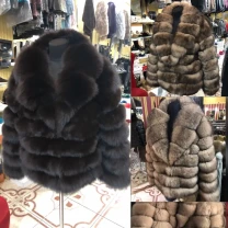Песець шуба чорна,натуральна, англійський ком
