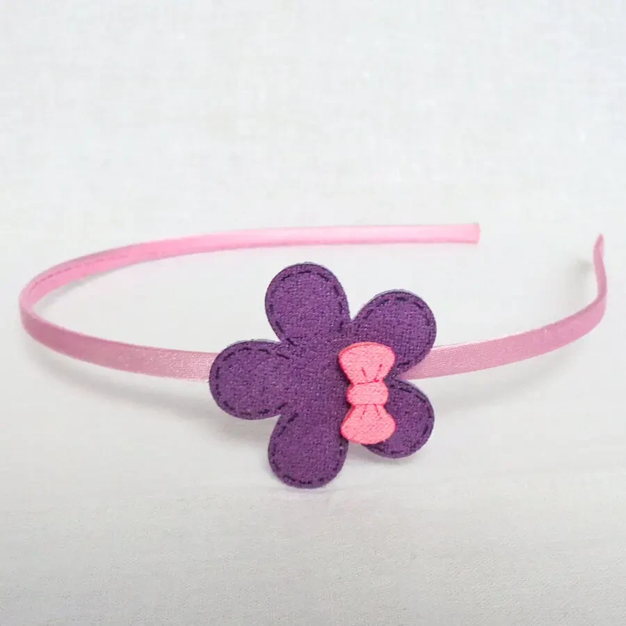 Dini детский обруч для волос для девочки Hand Made Квітка з бантиком 2