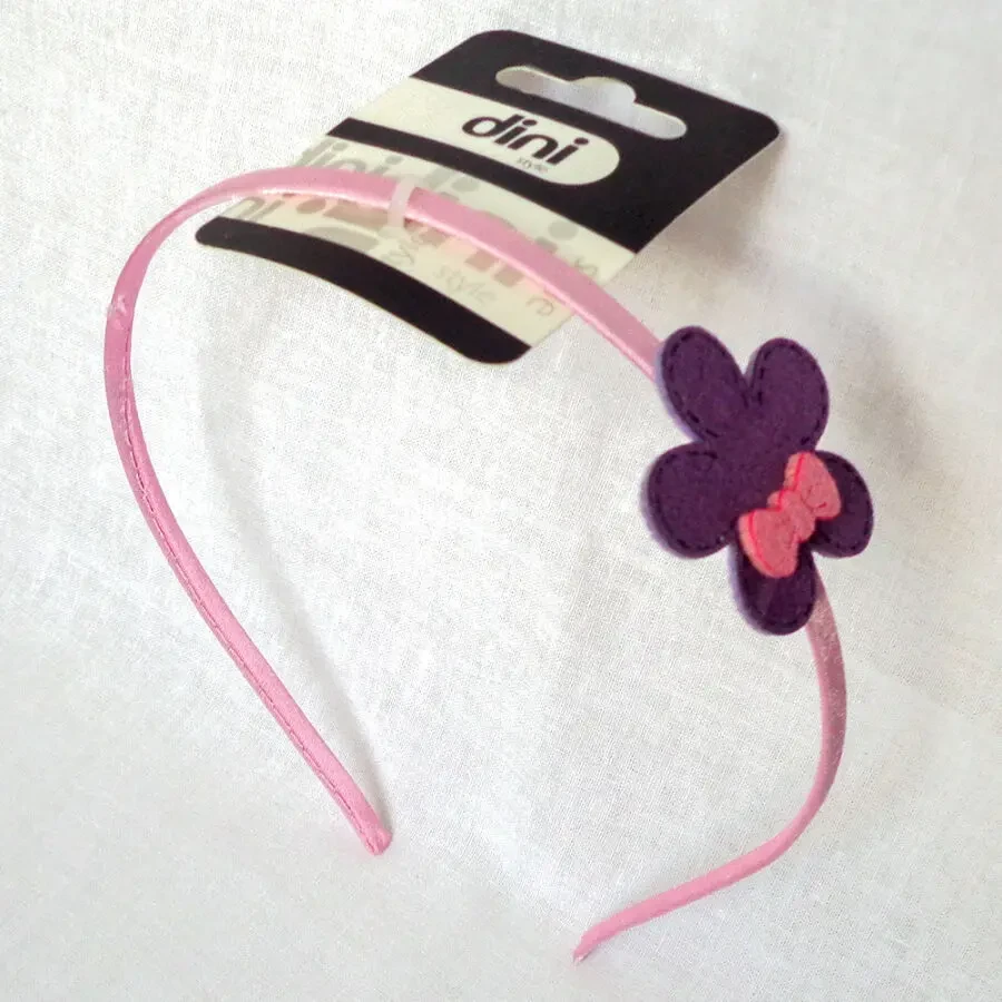 Dini детский обруч для волос для девочки Hand Made Квітка з бантиком 3