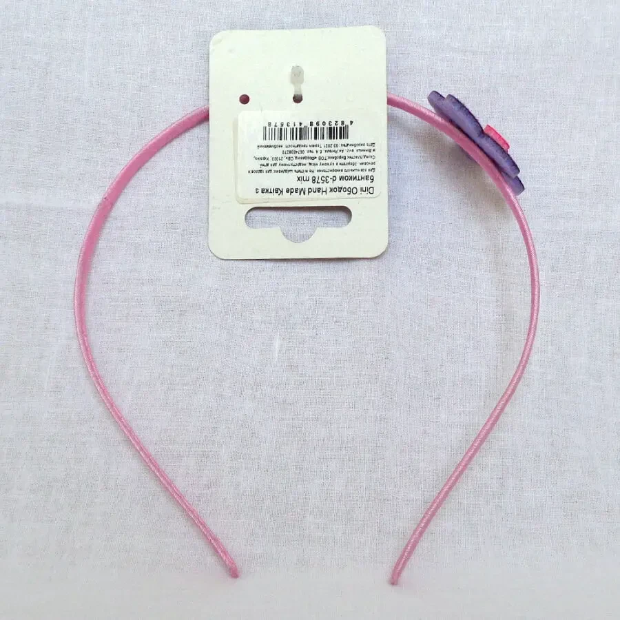 Dini детский обруч для волос для девочки Hand Made Квітка з бантиком 8