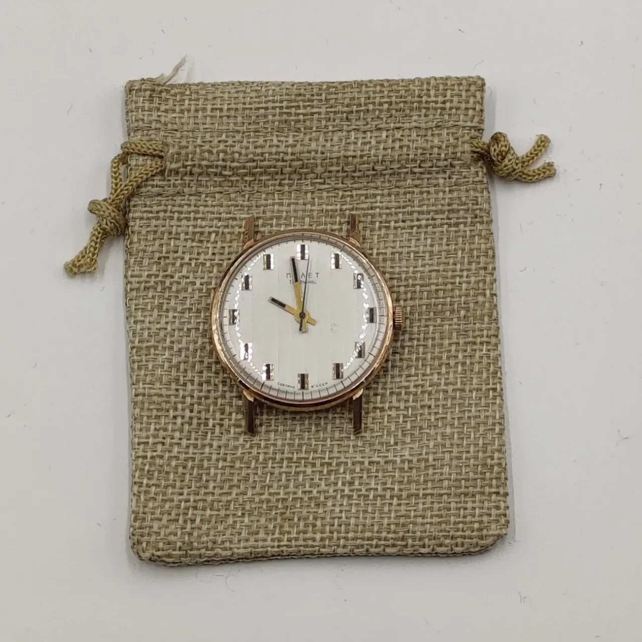 Антикварные, винтажные мужские часы Полет, золото 583 пробы 5