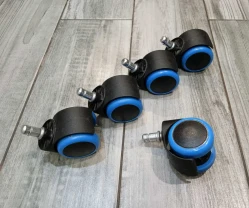 Ролики прорезиненные Blue для кресла d-11мм.