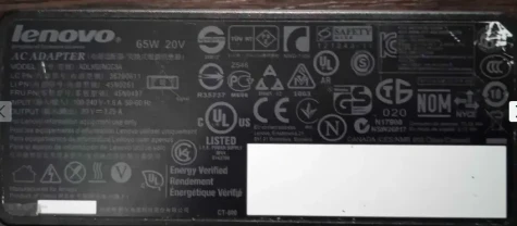 Зарядное устройство Lenovo Ideapad 20V 65W 3.25A