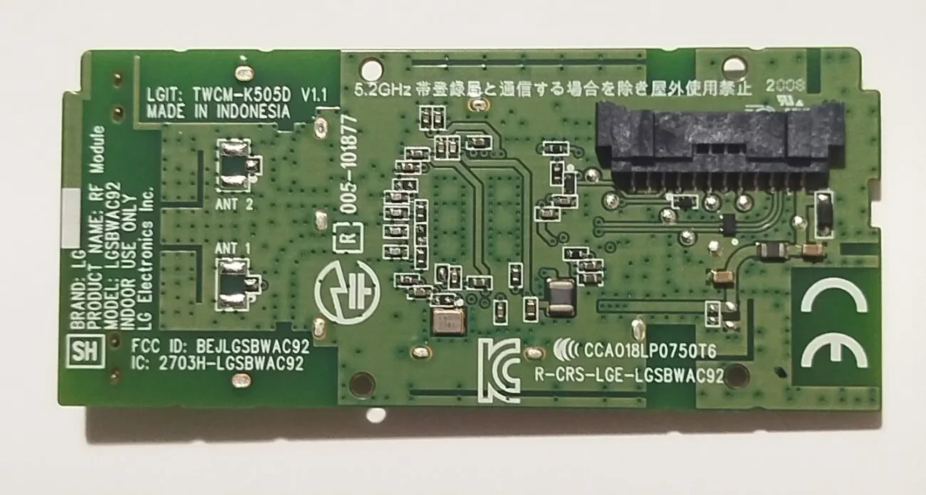 Wi-fi модуль LGSBWAC92 EAT64454802 для LG 49SM8200 49SM90007LA 2