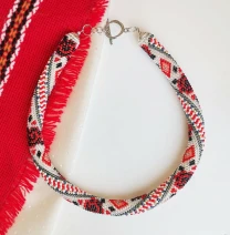 Прикраса із бісеру кольє-джгут Процвітання