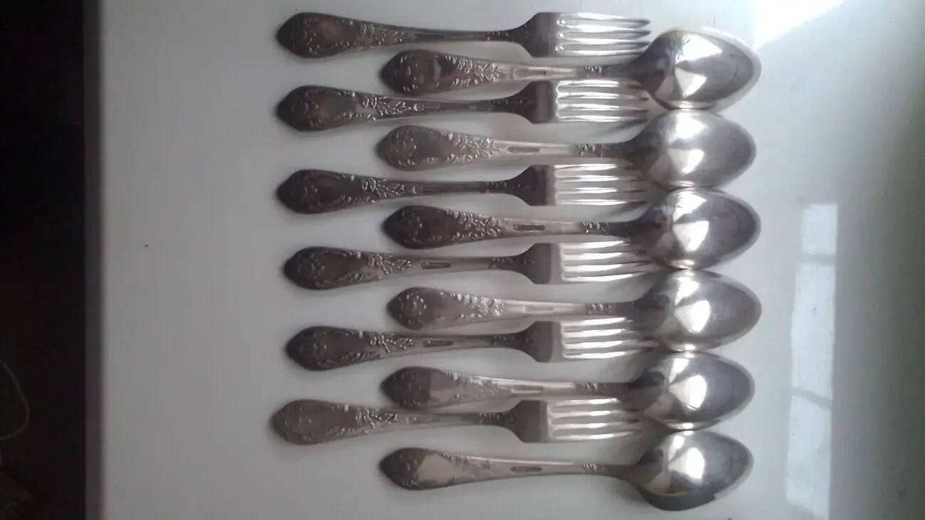 Мельхиоровые столовые приборы 3