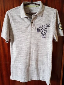 Мужская, серая футболка-поло S.Oliver - 3 dvd диска с фильмами в подар