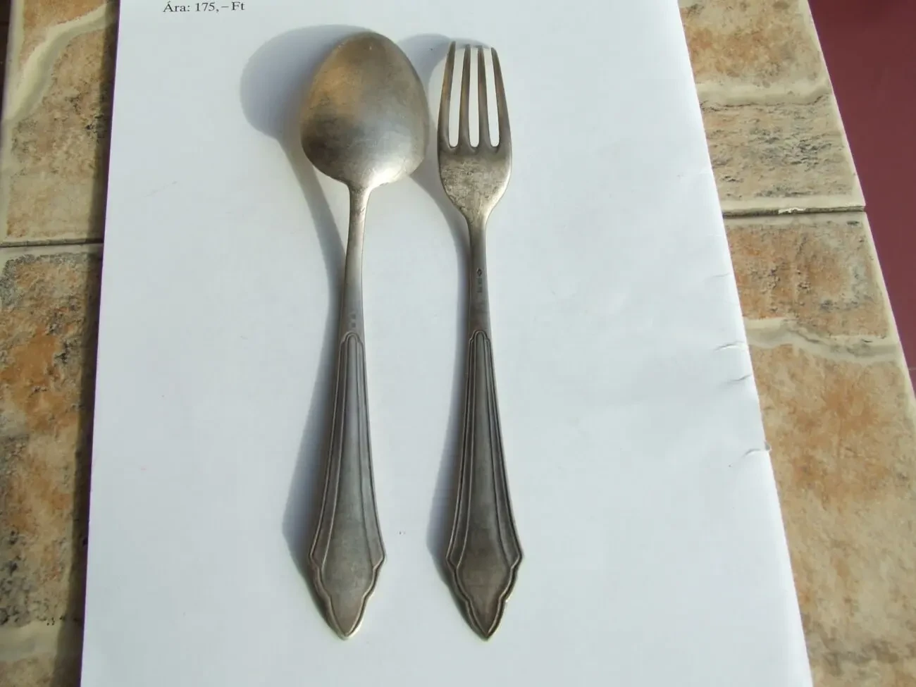 Ложка веделка посріблення вага 130 гр. Германія ВМФ-90 роз.-21 см. 1 2