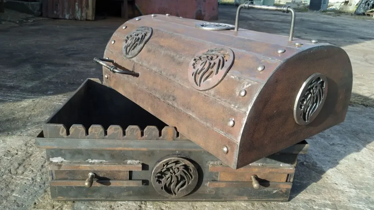 Мангалы с элементами декора любой сложности сварные 8