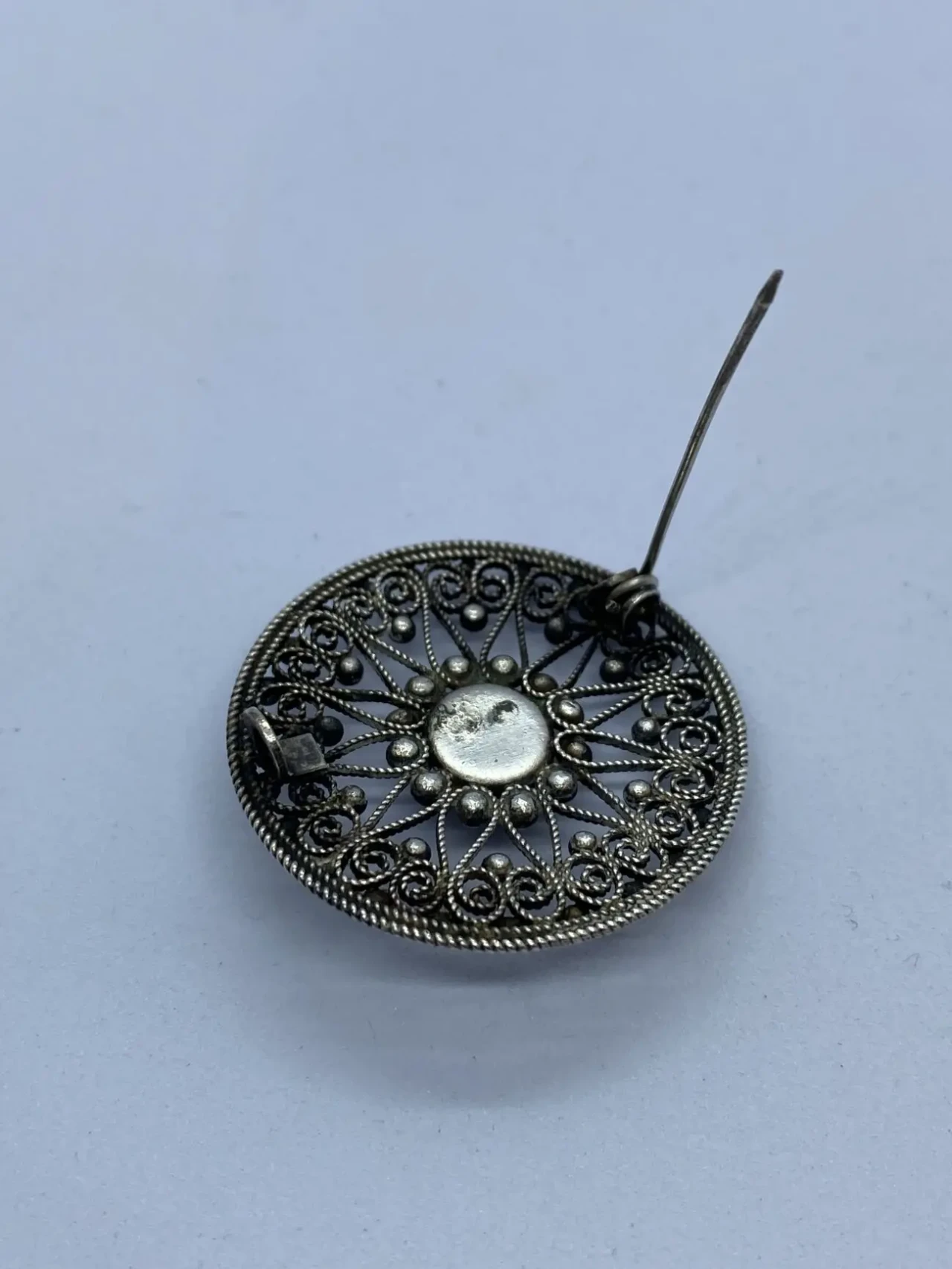 Брошка Волошковий пагорб, мельхіор, лазурит, СРСР, 1970 рік 6