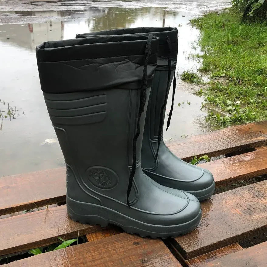 Чоботи гумові високі утеплені з підв'язкою , чоботи гумові 3