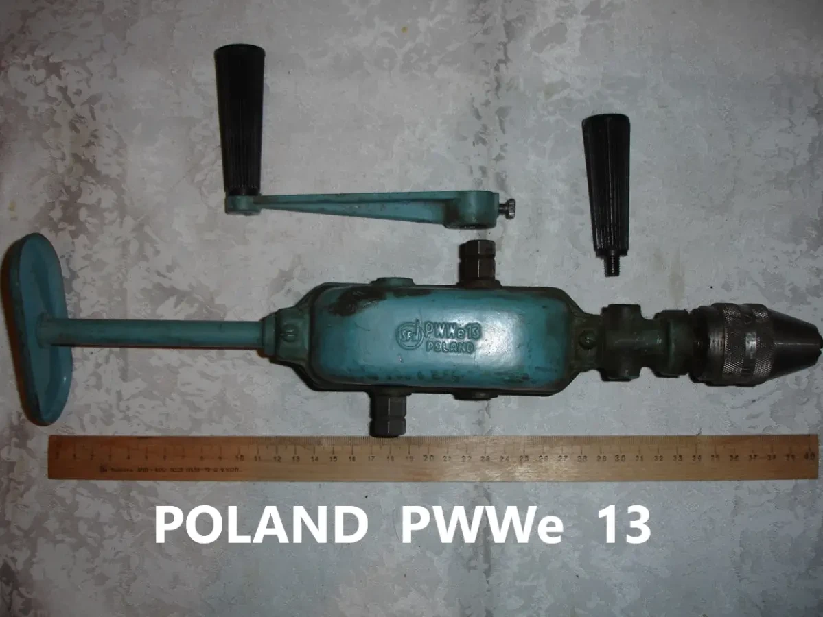 ДРИЛЬ/дрелька 2-швидкісна, МЕХАНІЧНА, ручна. НОВА. PWWе 10. Польща. 10