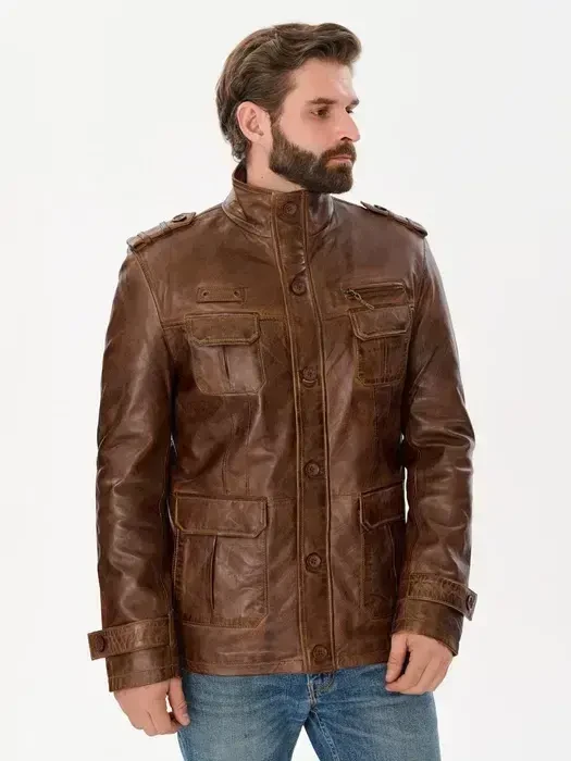 Кожаная куртка DAVID MOORE натуральная овечья кожа