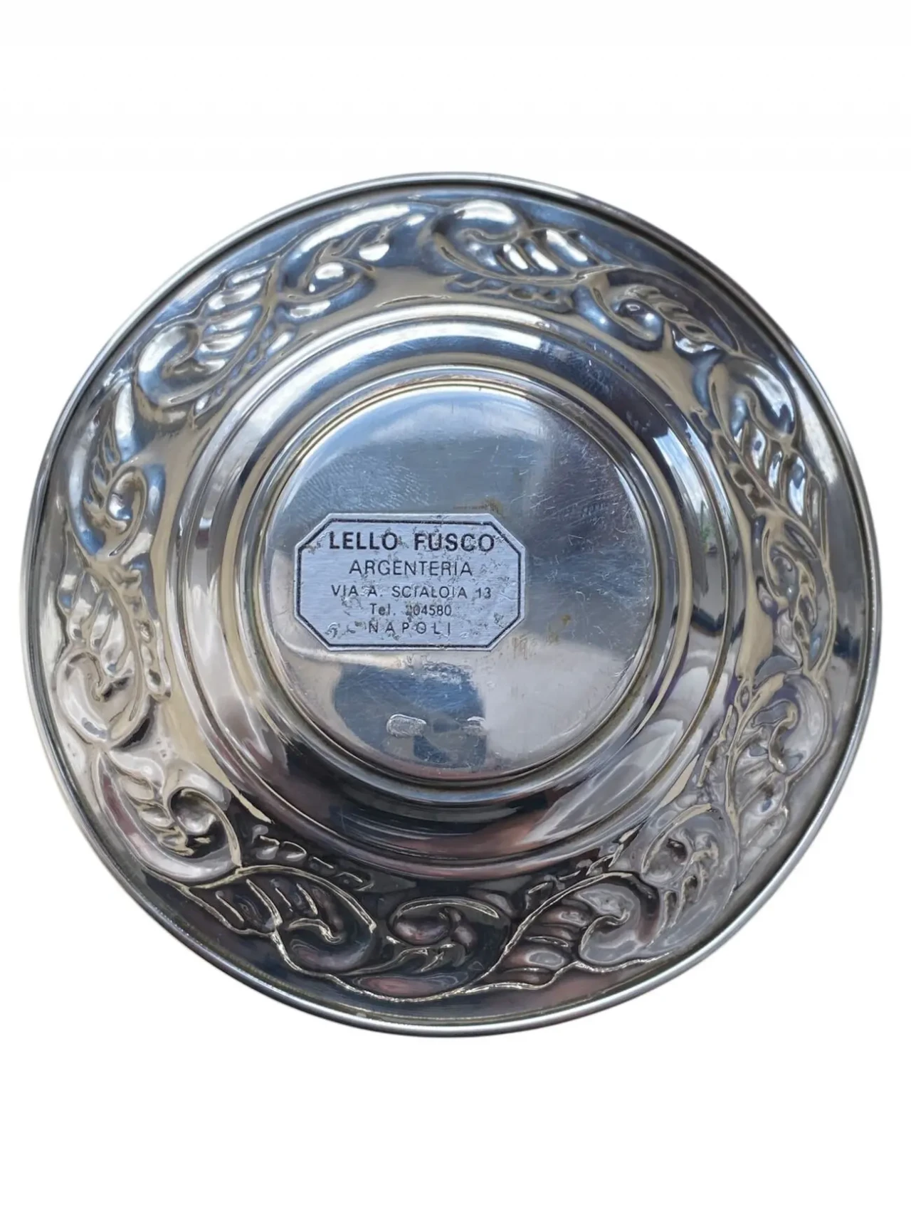 Срібна італійська тарілочка, проба 800, ручна робота, 37.86 грамм 4