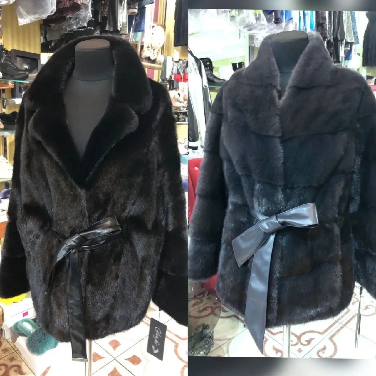 Норкові шуби автоледі,з поясом
