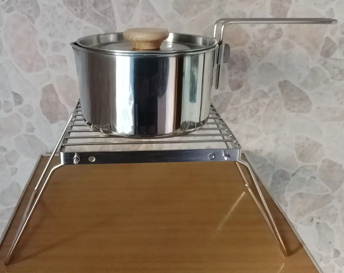 Туристичний котелок 1 літр нержавійка