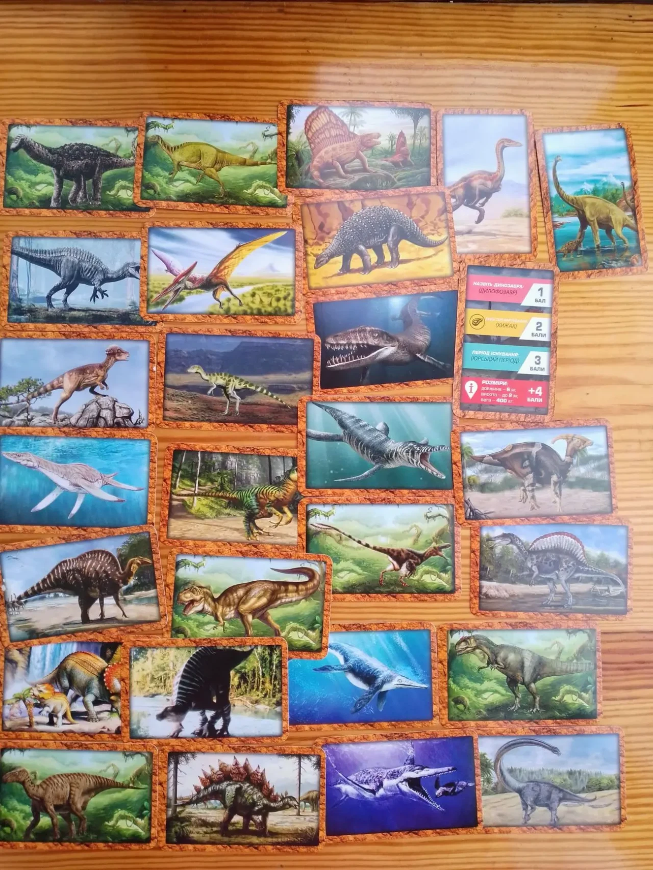 Карточки динозавры набор 28 шт с описанием. игра детям 2