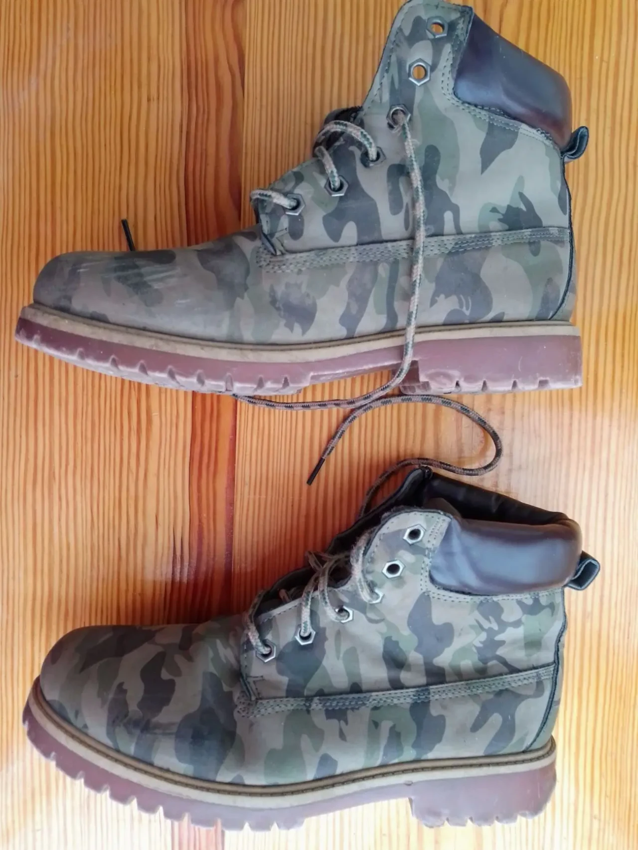 Сапоги ботинки 39 39.5 25.5 зеленые камо, деми, шнуровка, на дачу 2