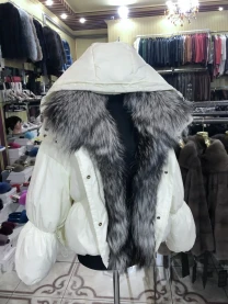 Парка з хутром чорнобурки,капюшон