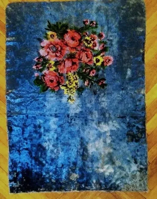 Накидка покрывало натуральный плюш старинный 1 шт. 5