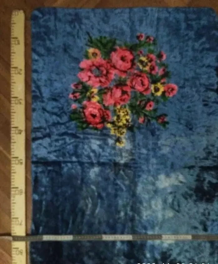 Накидка покрывало натуральный плюш старинный 1 шт. 8