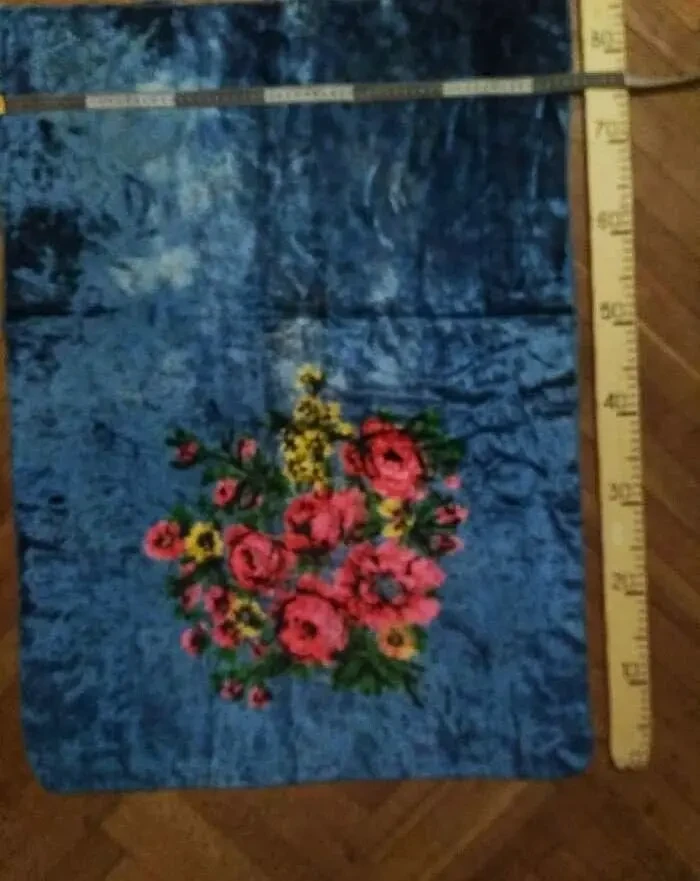 Накидка покрывало натуральный плюш старинный 1 шт. 9