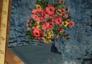 Накидка покрывало натуральный плюш старинный 1 шт.