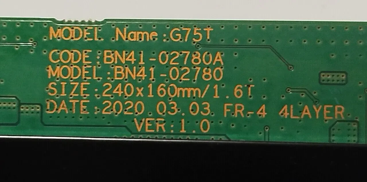 Main Board G75T BN41-02780 для моніторів Samsung C27G75 C27G55 5