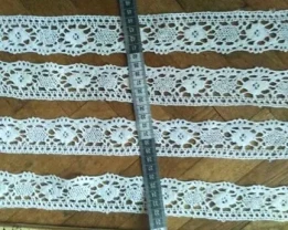 Для детей Отделочное кружево белое мережка хлопок 8 кусков