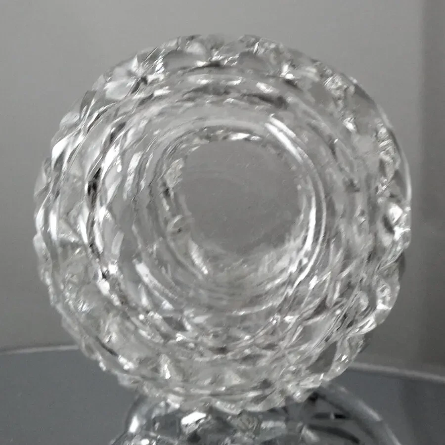 Вазочка миниатюра ваза для цветов 8 см. винтаж чешский хрусталь 7