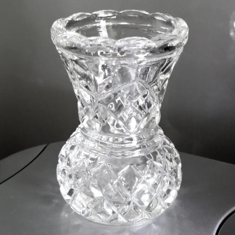 Вазочка миниатюра ваза для цветов 8 см. винтаж чешский хрусталь 2