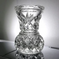 Вазочка миниатюра ваза для цветов 8 см. винтаж чешский хрусталь