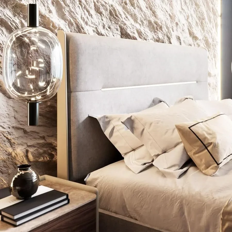 Ліжко Мебус Тіфані 160х200 - Дуб умбра Toccare HUGME 5 Snowflake 5