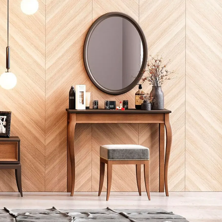 Туалетний столик Мебус Емілі 86384 - Масив ясеню - УмбраТрюфель