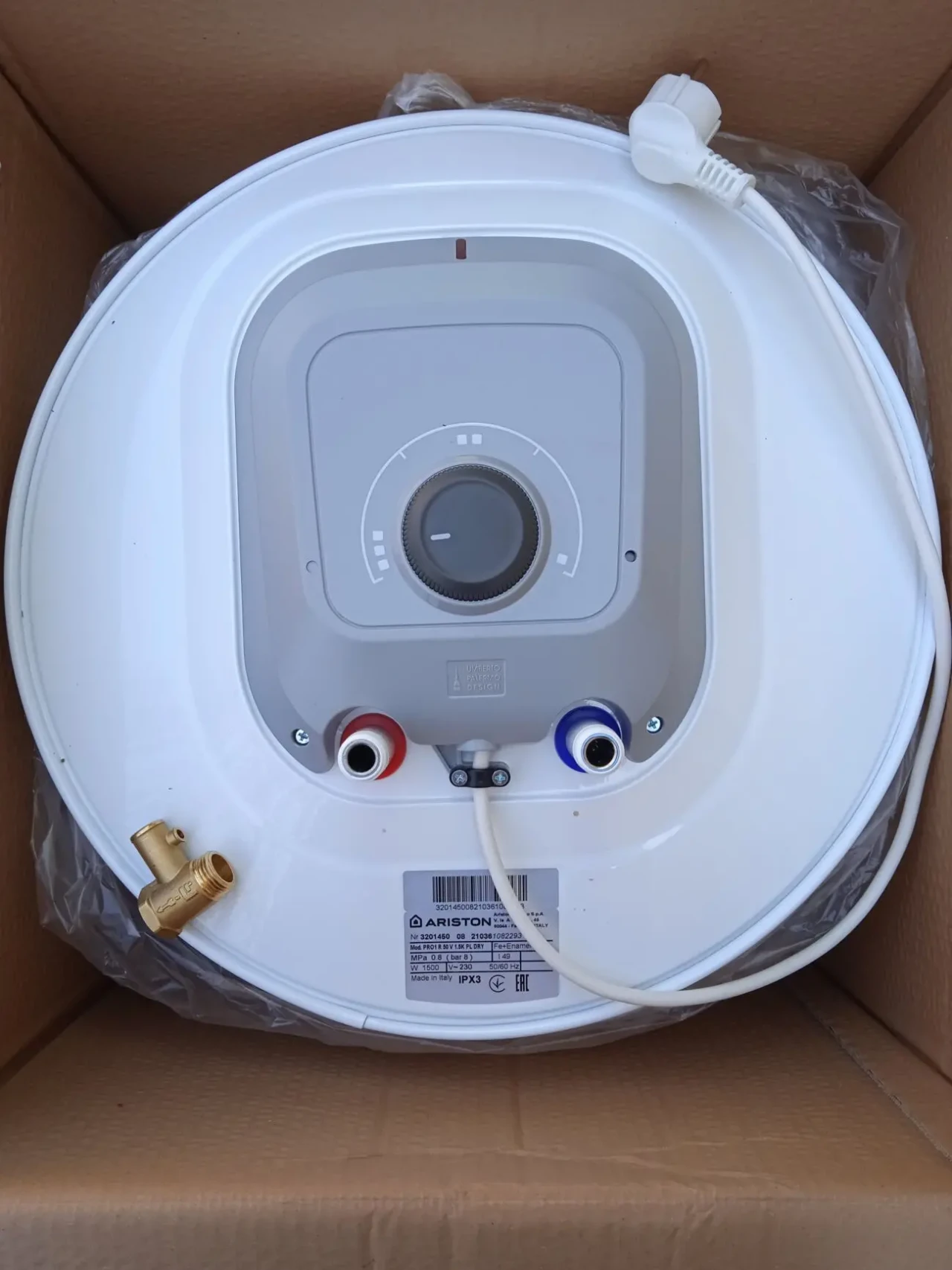 Бойлер ARISTON PRO1 R 100/80/50V 1,5K PL DRY, новый (Италия) сухой ТЭН 2